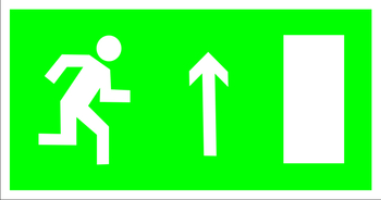 E11 направление к эвакуационному выходу (правосторонний) (пластик, 300х150 мм) - Знаки безопасности - Эвакуационные знаки - ohrana.inoy.org