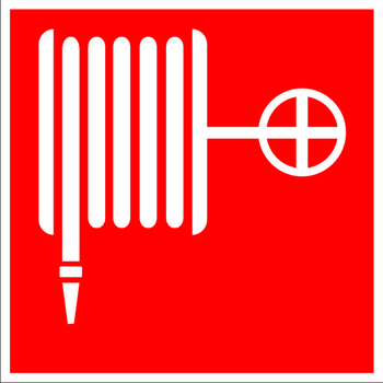 F02 пожарный кран (пластик, 200х200 мм) - Знаки безопасности - Знаки пожарной безопасности - ohrana.inoy.org