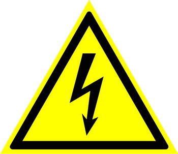 W08 внимание! опасность поражения электрическим током (пластик, сторона 100 мм) - Знаки безопасности - Предупреждающие знаки - ohrana.inoy.org
